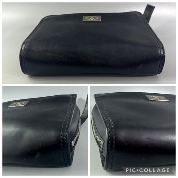 Authentic Bally Black Leather Zip-Around Organizer/Wallet Men's Wristlet - Picture 13 of 13